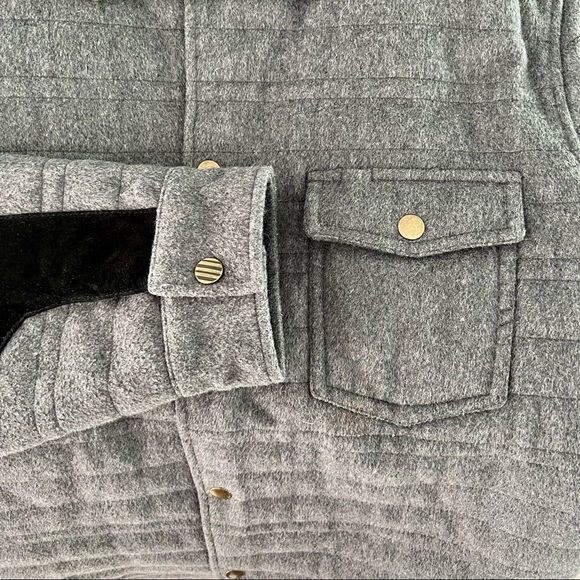 Billy Reid Quilted Michael Shirt Jacket - Grey - Size Large - Picture 7 of 9